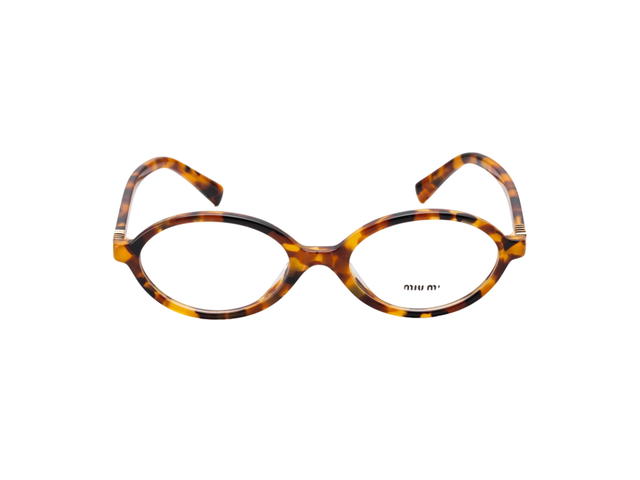 Miu Miu Miu Miu Glasses In Light Havana Frame With Oval Lens - view 2