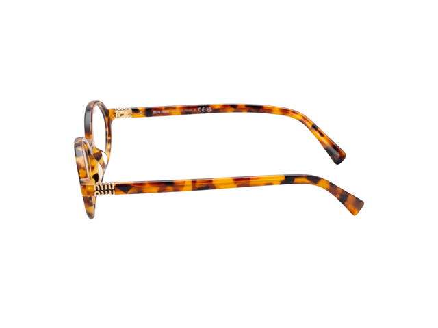 Miu Miu Miu Miu Glasses In Light Havana Frame With Oval Lens - view 3
