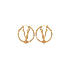 Buy Versace Virtus Hoop Earrings Gold at Sasom – Authentic and Ready to Ship