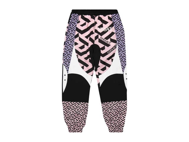 Versace Versace Greca Embroidered Paneled Track Pants Black - view 1