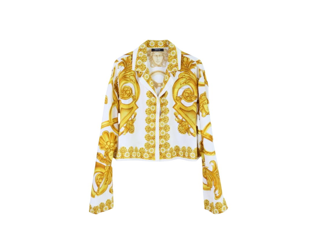 Versace Versace Barocco Shirt White Yellow (W)