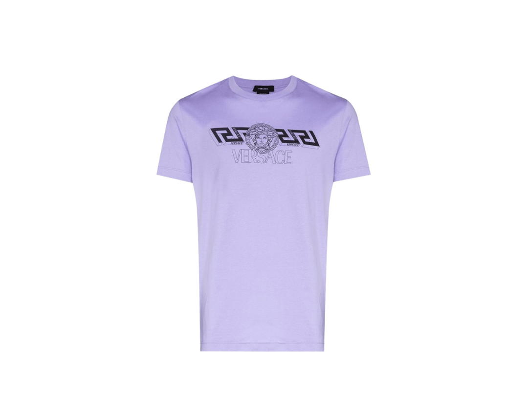 Versace Versace Greca Overlay Medusa Tee Purple