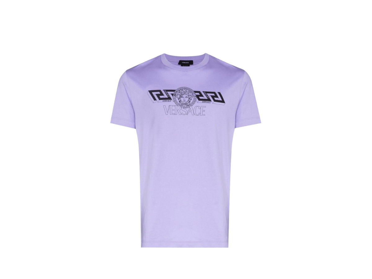 Versace Versace Greca Overlay Medusa Tee Purple