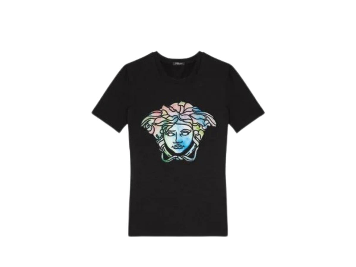 Versace Versace Medusa Head Studded T-Shirt Black