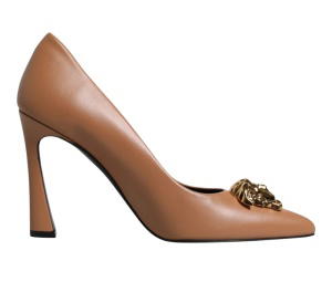 Buy Versace Logo Plaque High Heels Brown (W) at Sasom – Authentic and Ready to Ship