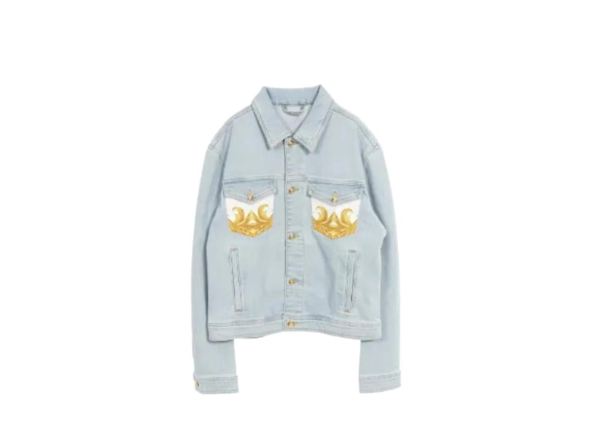 Versace Versace Pocket Denim Jacket Blue