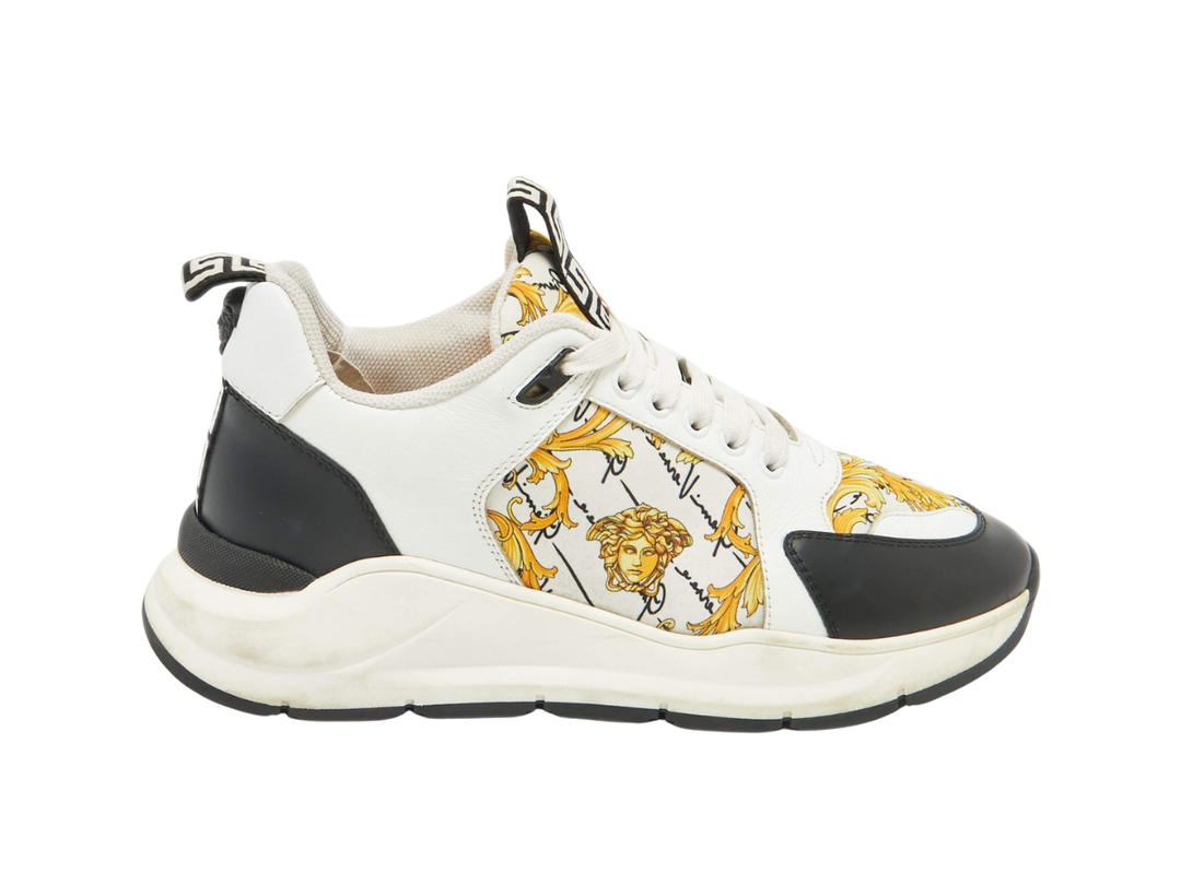 Versace Versace Baroque Printed Logo Low Top Sneakers Multicolor