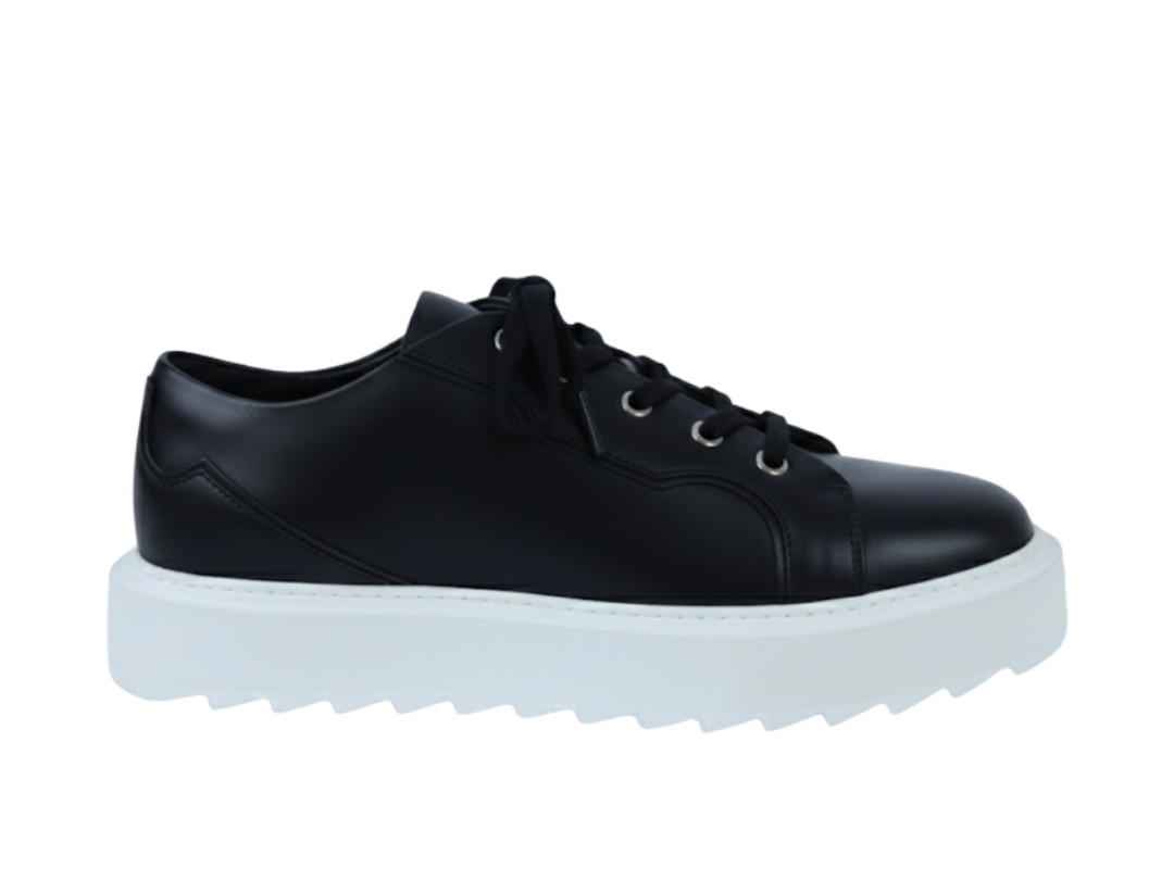 Versace Versace Platform Leather  White Black