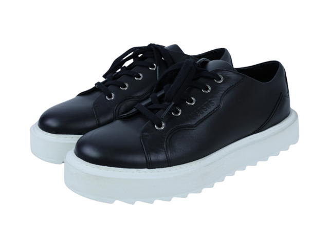 Versace Versace Platform Leather  White Black - view 2