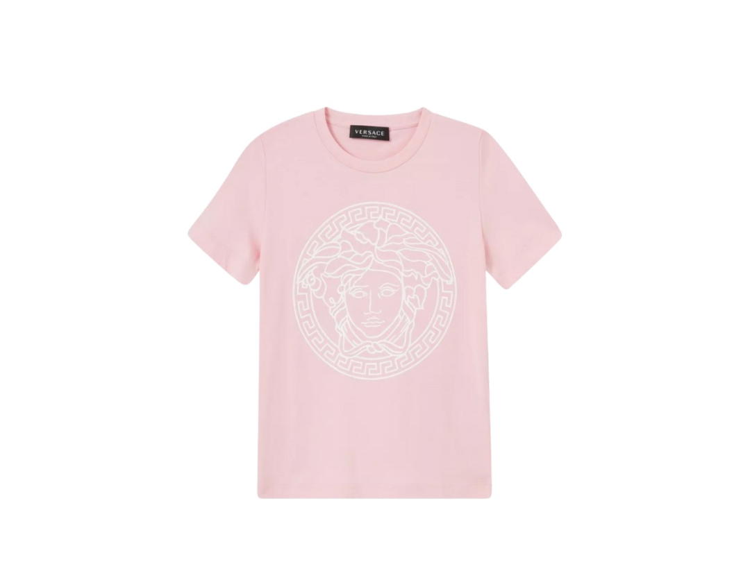 Versace Versace Medusa T-shirt in Organic Cotton Light Pink