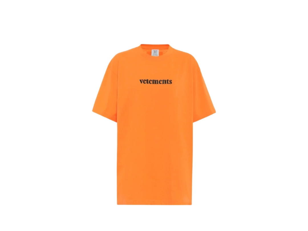Vetements Vetements Oversized Logo T-shirt Orange