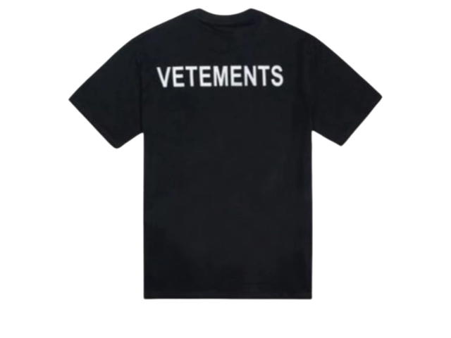 Vetements Vetements Reflective Staff Logo T-Shirt Black - view 2
