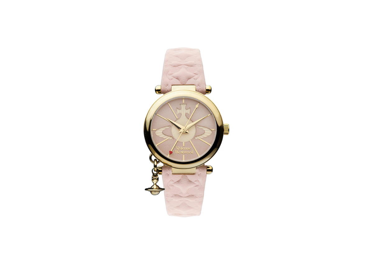 Vivienne Westwood Vivienne Westwood Orb Ladies' Pink Leather Strap Watch
