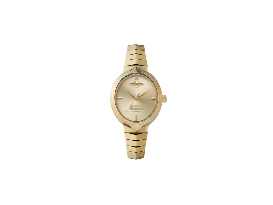 Vivienne Westwood Vivienne Westwood Armour Champange Dial Gold Stainless Steel Bracelet