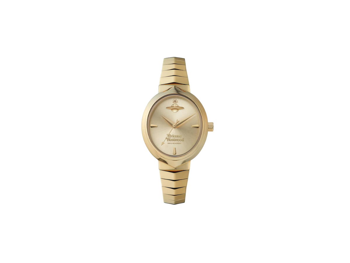 Vivienne Westwood Vivienne Westwood Armour Champange Dial Gold Stainless Steel Bracelet