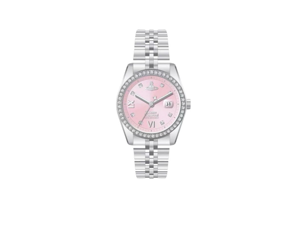 Vivienne Westwood Vivienne Westwood Camberwell Watch 28 MM In Stainless Steel Pink-Silver