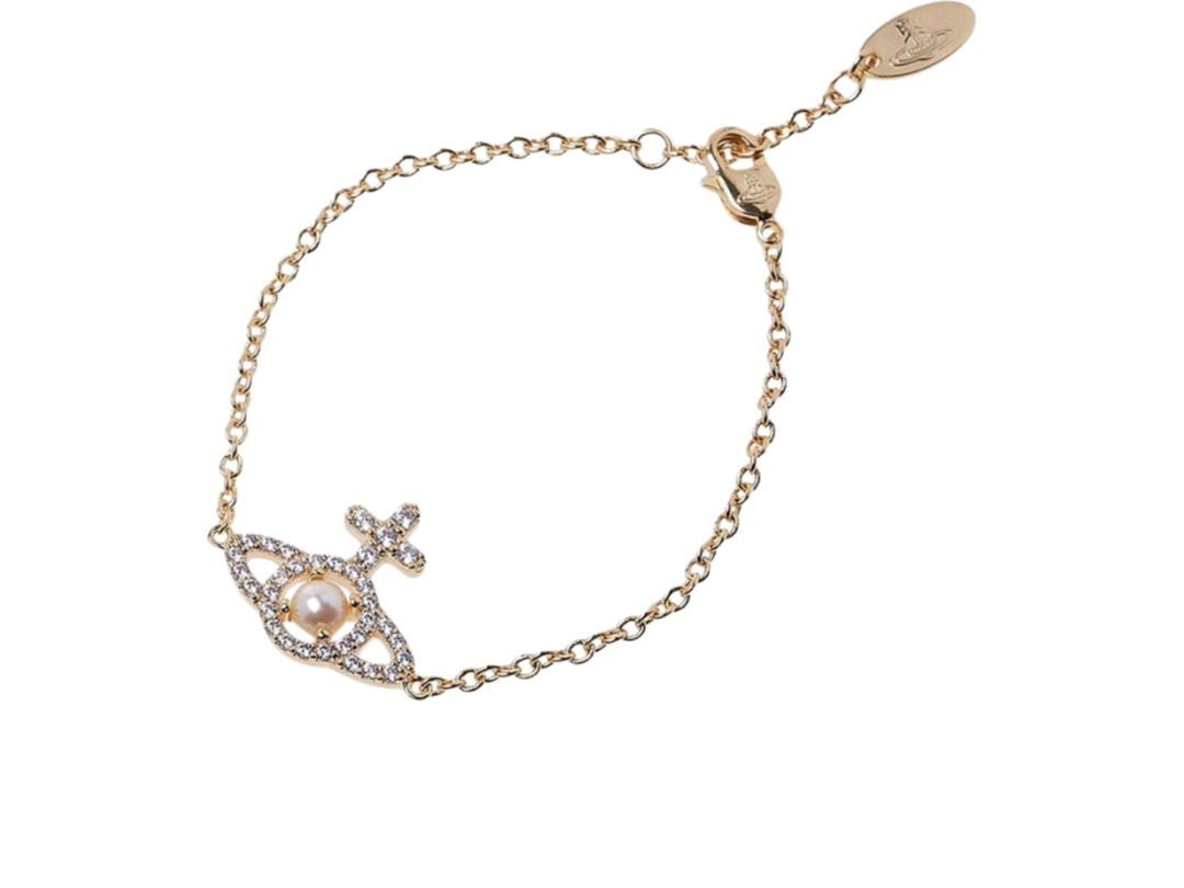 Vivienne Westwood Vivienne Westwood Olympia Pearl Chain Bracelet Gold