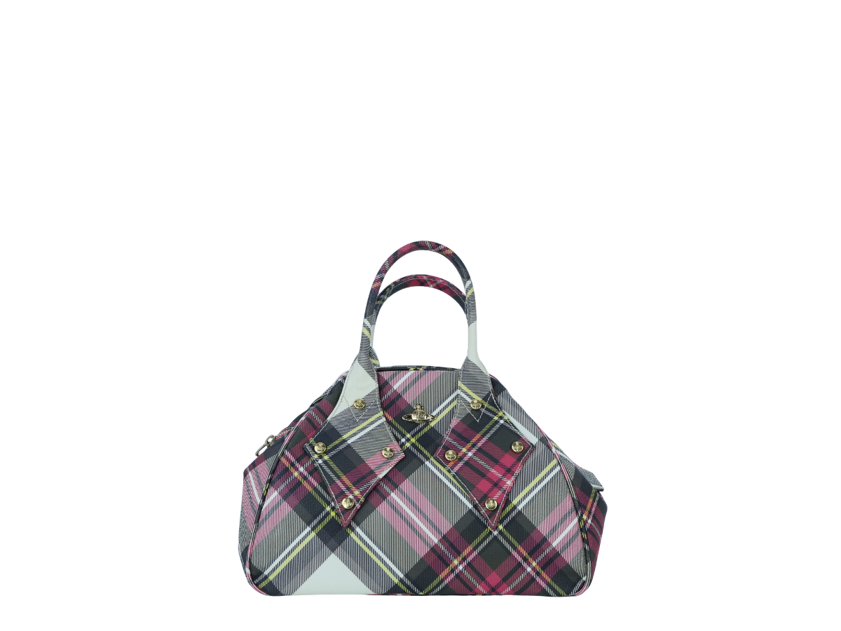 Vivienne Westwood Vivienne Westwood Orb Cho Check Handbag White Pink
