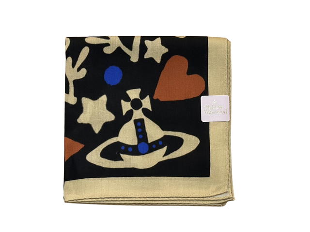 Vivienne Westwood Vivienne Westwood Abstract Art Handkerchief Black Beige - view 1