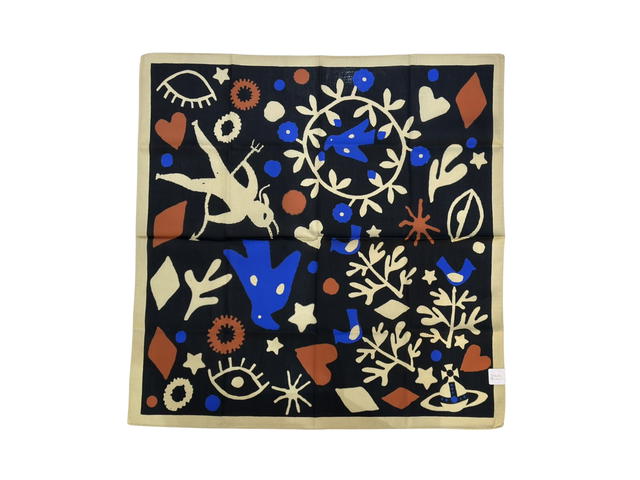 Vivienne Westwood Vivienne Westwood Abstract Art Handkerchief Black Beige - view 2