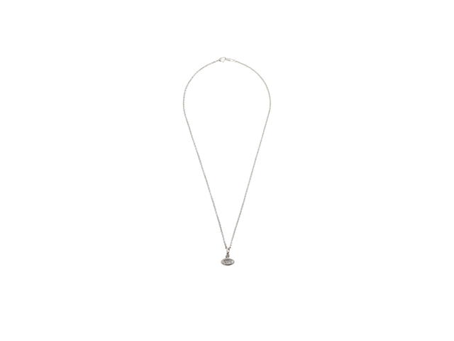 Vivienne Westwood Vivienne Westwood Petite Orb Platinum-Plated Brass Crystal Pendant Necklace Silver - view 2