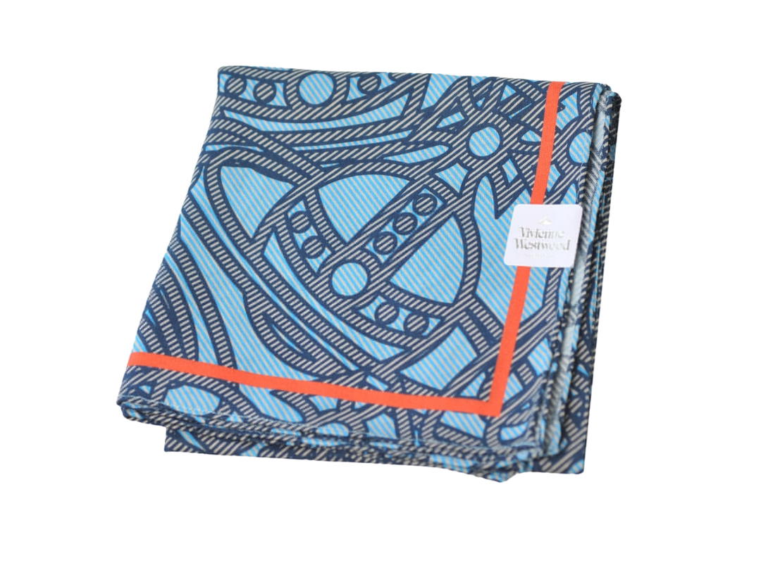 Vivienne Westwood Vivienne Westwood Handkerchief Planet Logo Totem Twill Scarf Multicolor