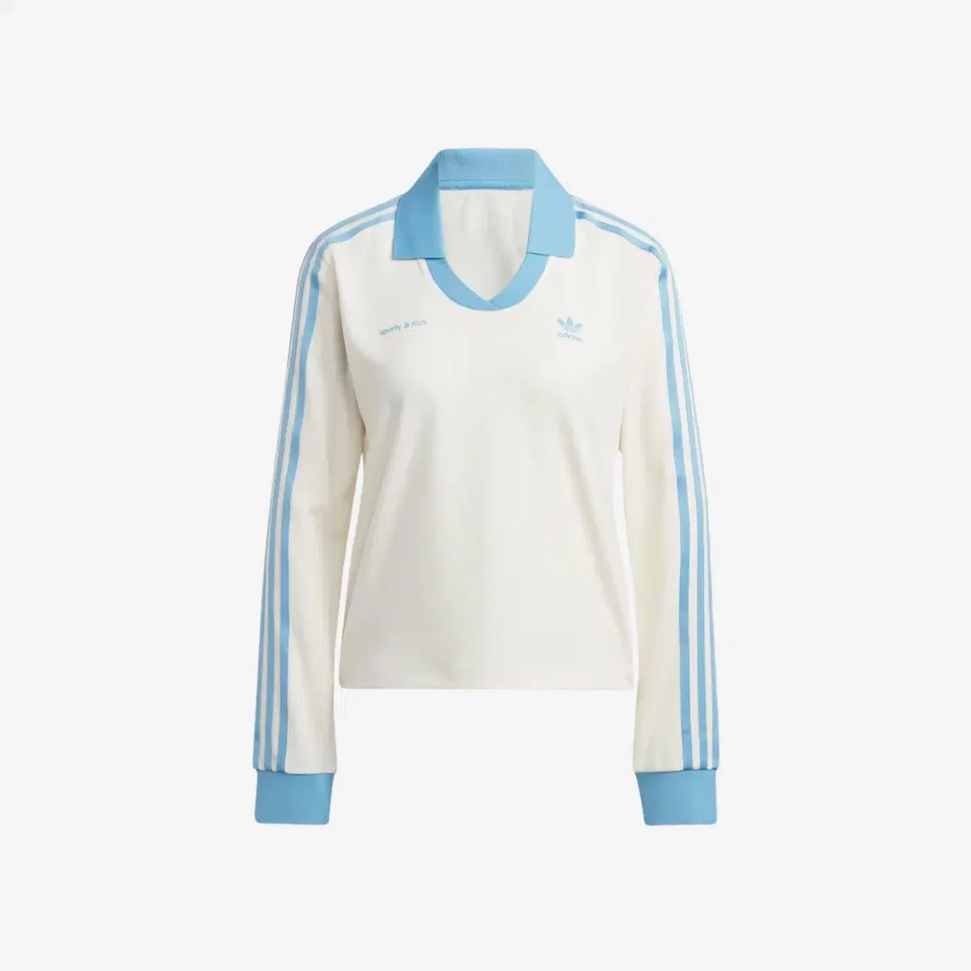 adidas (W) Adidas x Sporty & Rich Long Sleeve Football Jersey Cream White - KR Sizing
