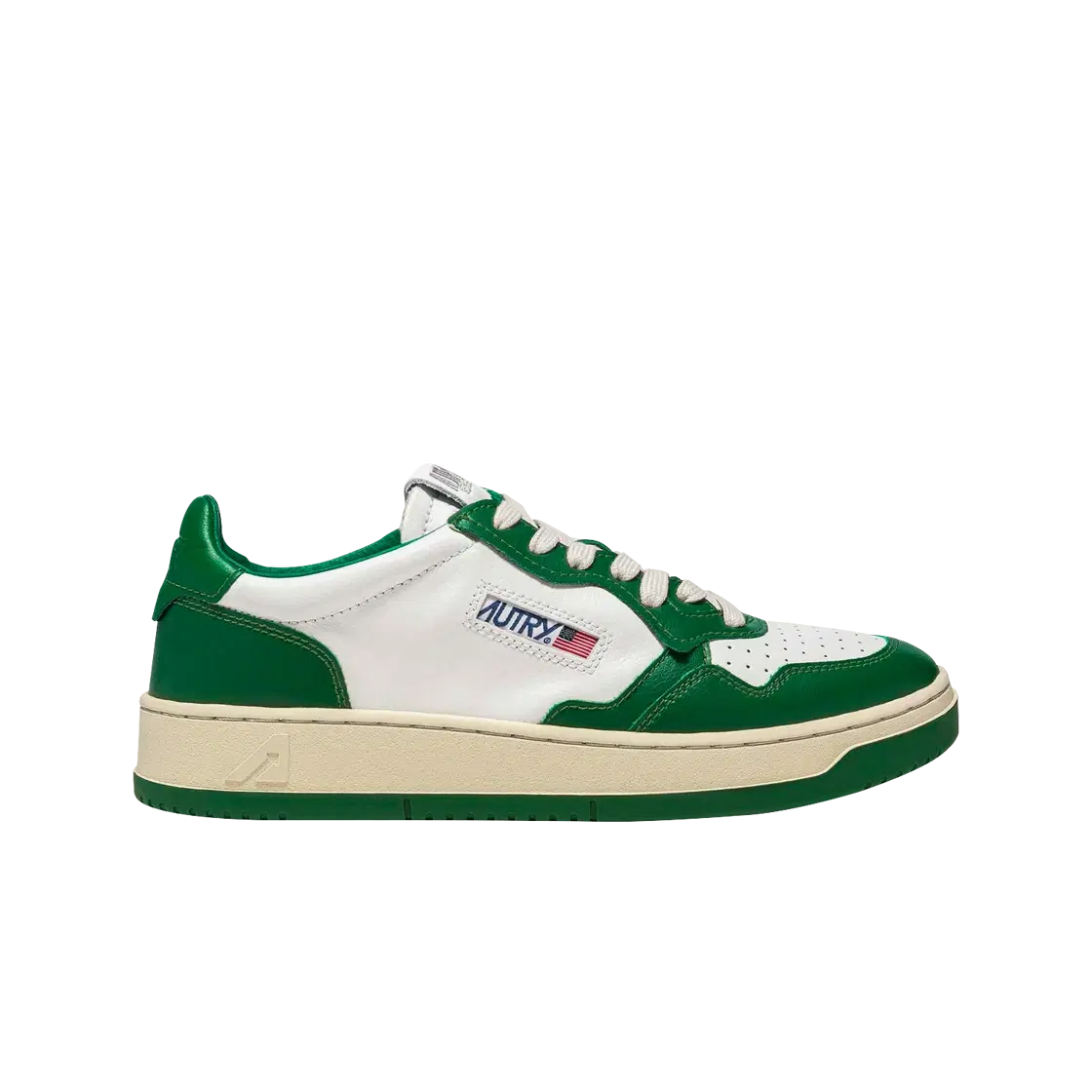 Autry (W) Autry Medalist Low Leather Sneakers Green White