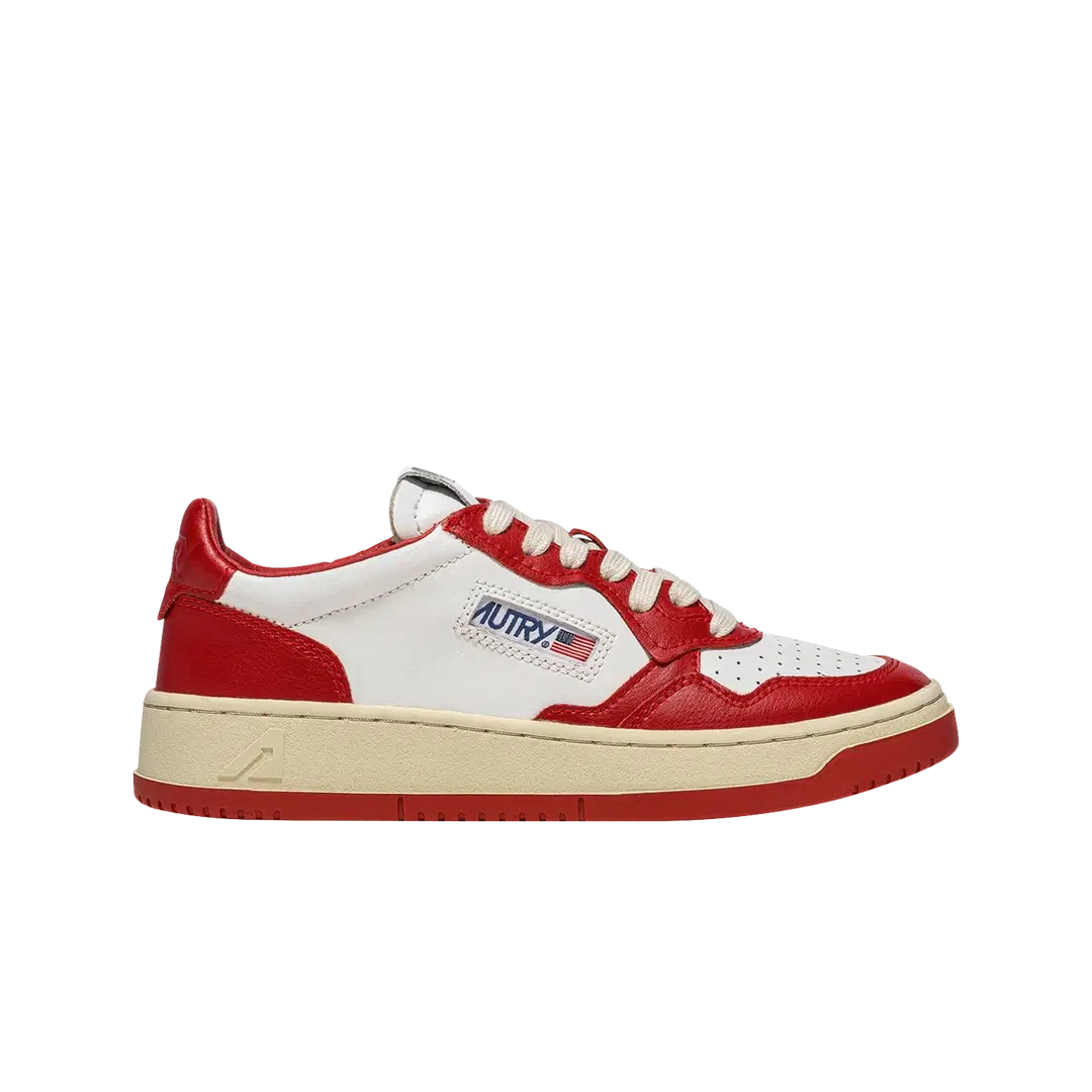 Autry (W) Autry Medalist Low Leather Sneakers Red White