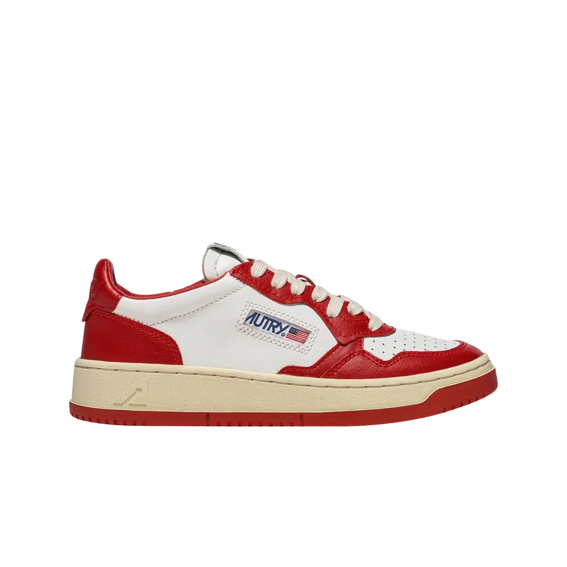 Autry (W) Autry Medalist Low Leather Sneakers Red White