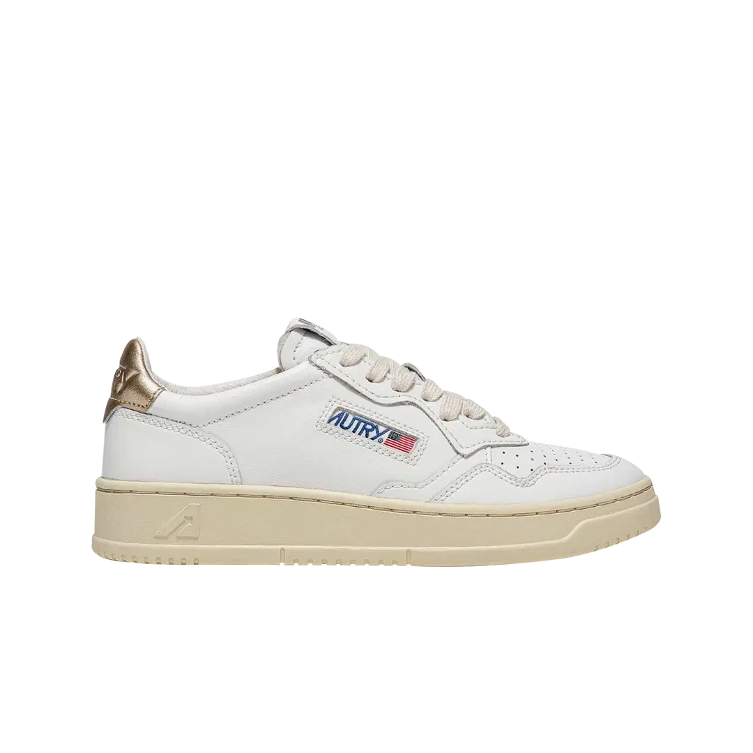 Autry (W) Autry Medalist Low Leather Sneakers White Gold