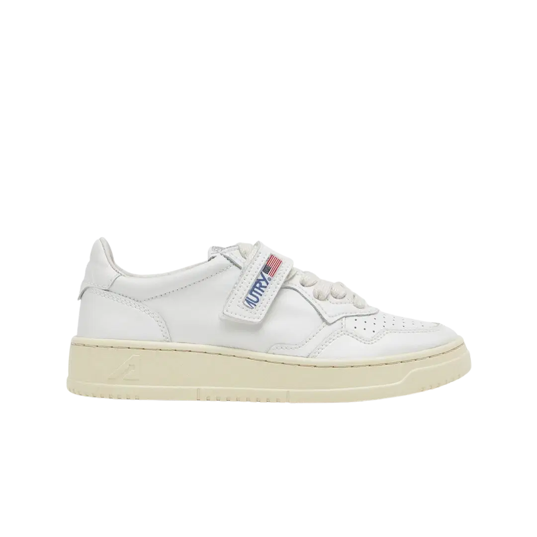 Autry (W) Autry Strip Medalist Low Leather Sneakers White