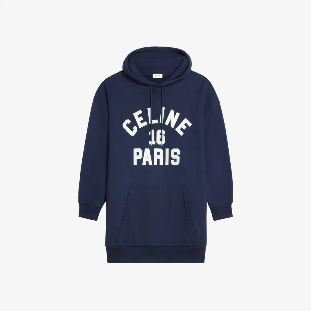 Celine (W) Celine 16 Hoodie in Cotton Fleece Navy Off White
