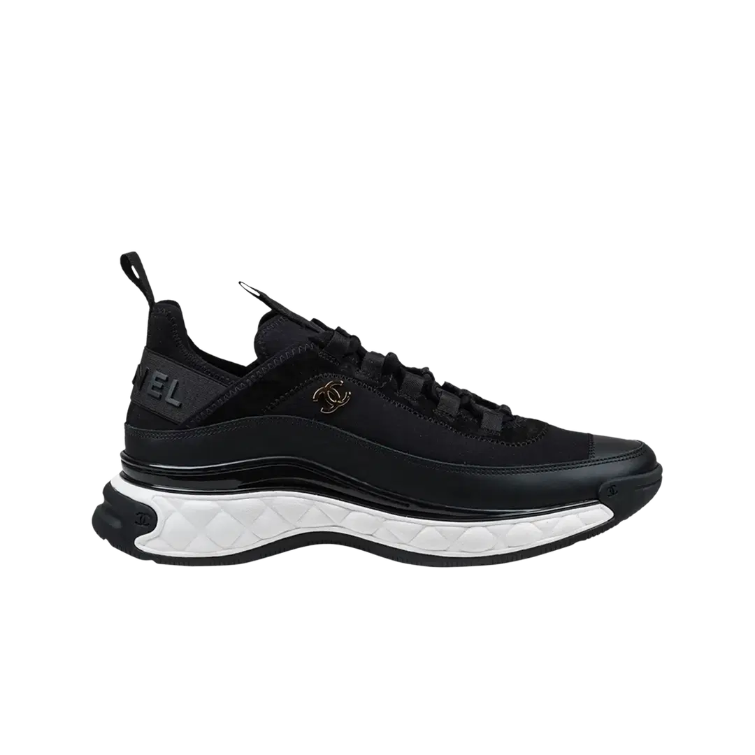 Chanel (W) Chanel Mixed Fibers Sneakers Velvet Calfskin & Gold Black