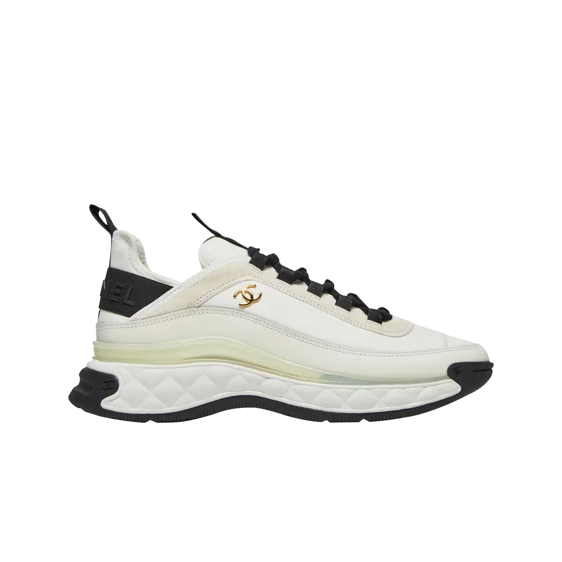 Chanel (W) Chanel Mixed Fibers Sneakers Velvet Calfskin & Gold Ivory