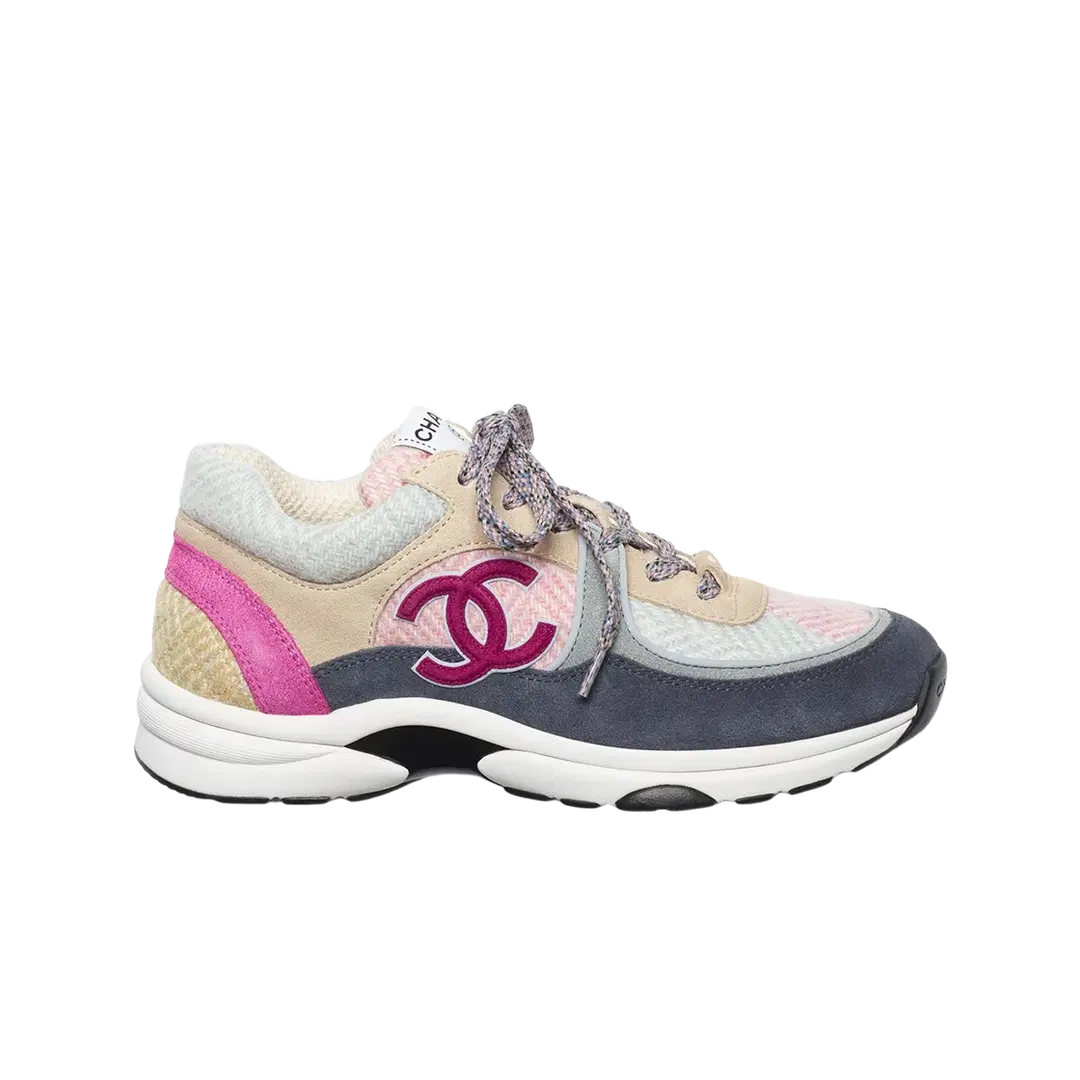 Chanel (W) Chanel Sneakers Fabric Suede Calfskin & Multicolor