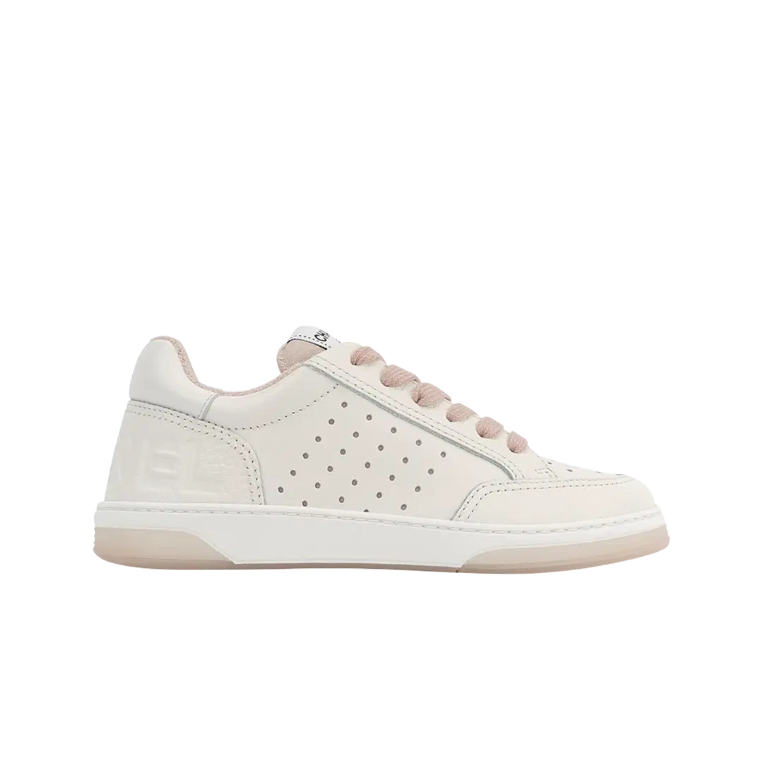 Chanel (W) Chanel Sneakers Grained Calfskin & White Light Pink