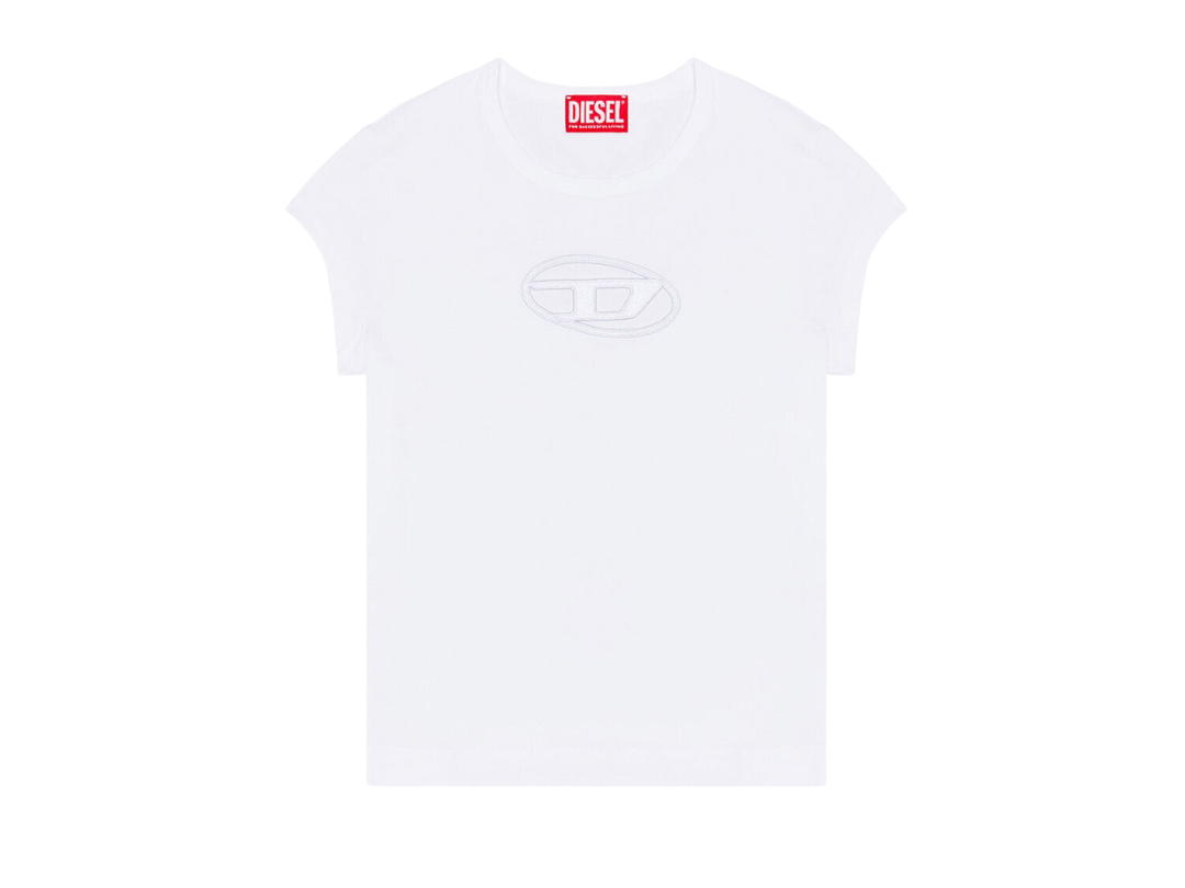 Diesel (W) Diesel T-Angie Peekaboo Logo T-Shirt White