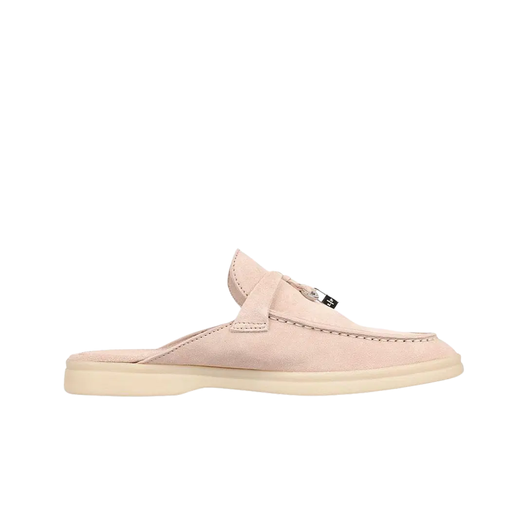 Loro Piana (W) Loro Piana Babouche Charms Walk Suede Calfskin Pink Sand