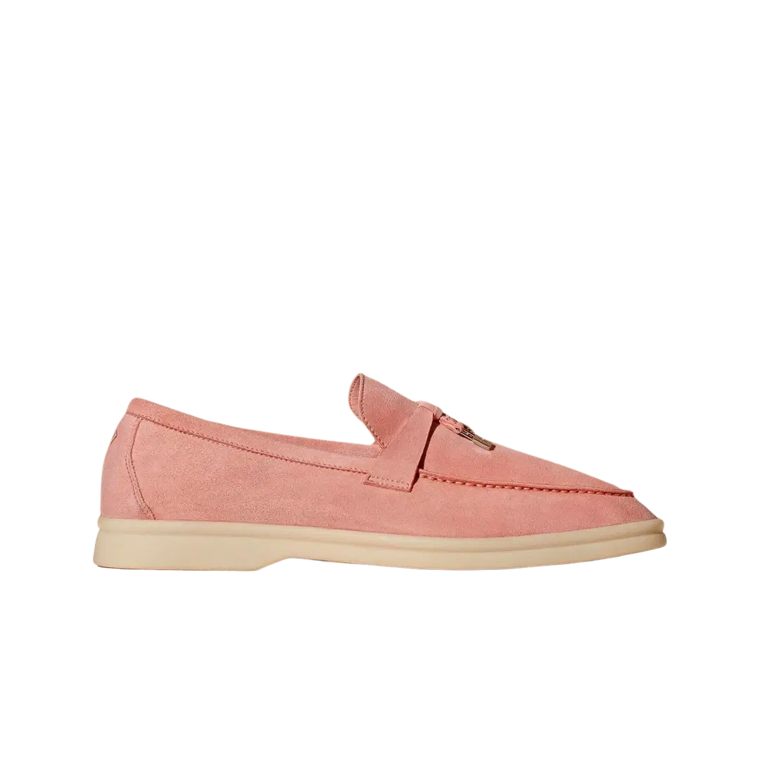 Loro Piana (W) Loro Piana Summer Charms Walk Suede Calfskin Pink Water