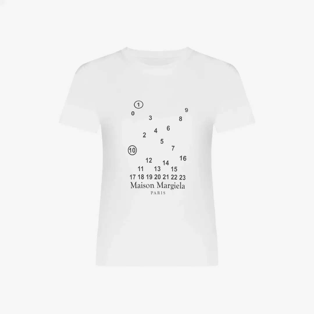 Maison Margiela (W) Maison Margiela Numeric Logo T-Shirt White