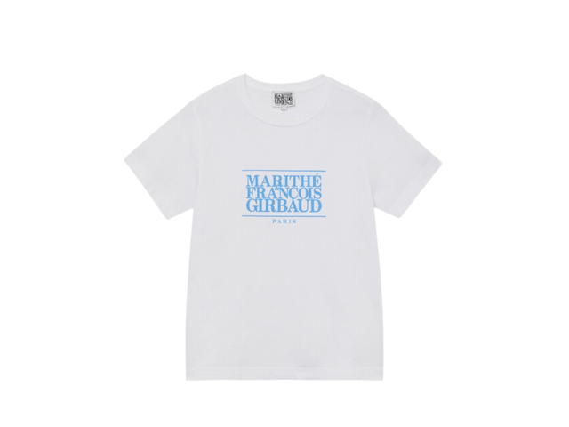 Marithe Francois Girbaud (W) Marithe Francois Girbaud Classic Logo T-Shirt White / Sky Blue - view 1