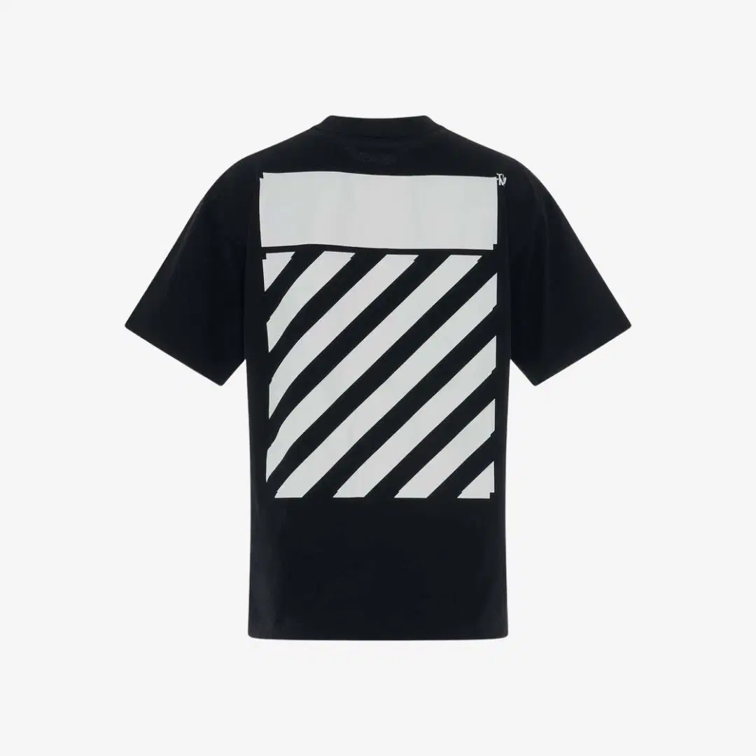 Off-White (W) Off-White Diag Regular T-Shirt Black White