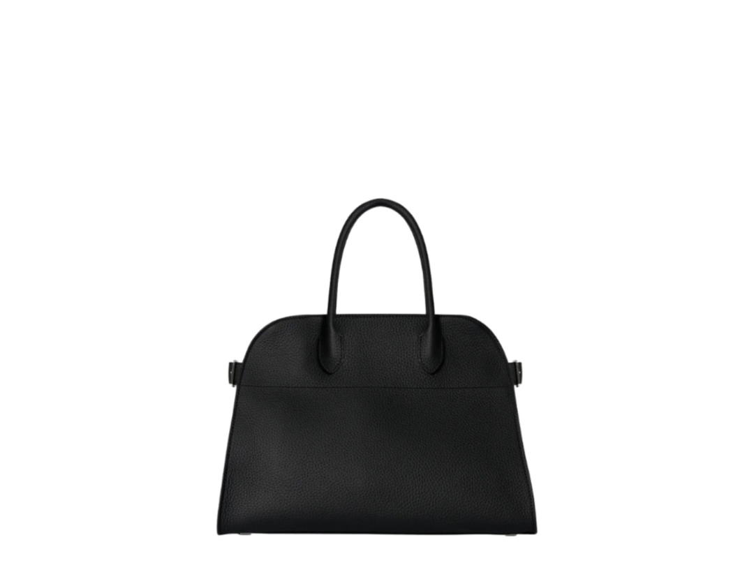 The Row The Row Soft Margaux 12 Bag In Leather Black