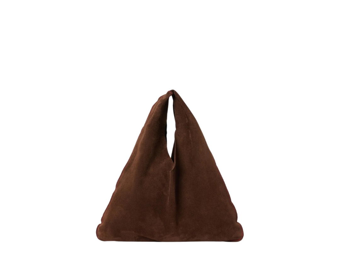 The Row The Row Small Bindle Bag In Suede Tobacco