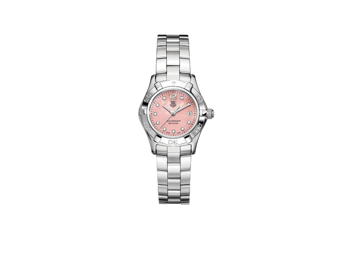 Tag Heuer Tag Heuer Aquaracer 300M Quartz 27 Stainless Steel Pink MOP Diamond Bracelet