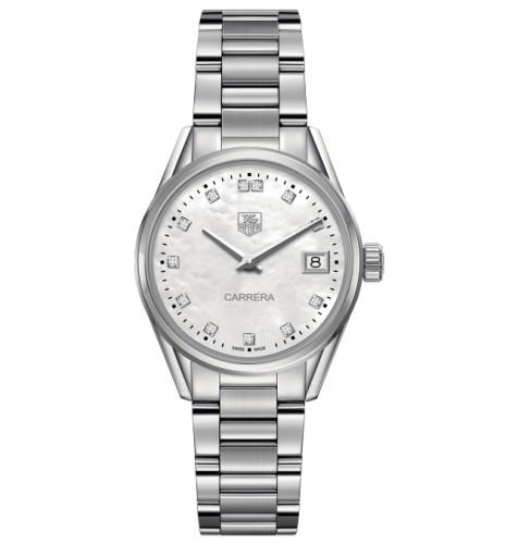 Tag Heuer Tag Heuer Carrera Lady Quartz 32 Stainless Steel / MOP - Diamond / Bracelet