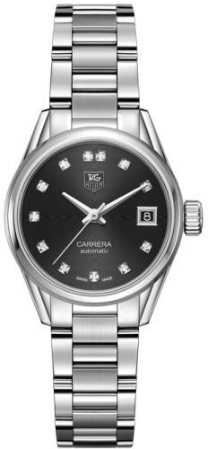 Tag Heuer Tag Heuer Carrera Calibre 9 28 Stainless Steel / Black - Diamond / Bracelet