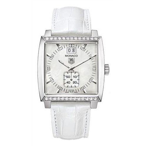 Tag Heuer Tag Heuer Monaco Quartz Big Date Stainless Steel / Diamond / MOP / Alligator