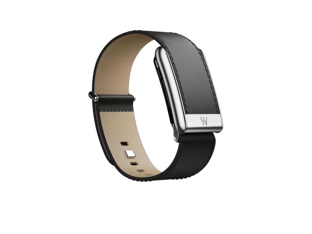 Whoop Whoop 5.0 LeatherLuxe Straight Band Black Cream with Titanium (Bands Only)